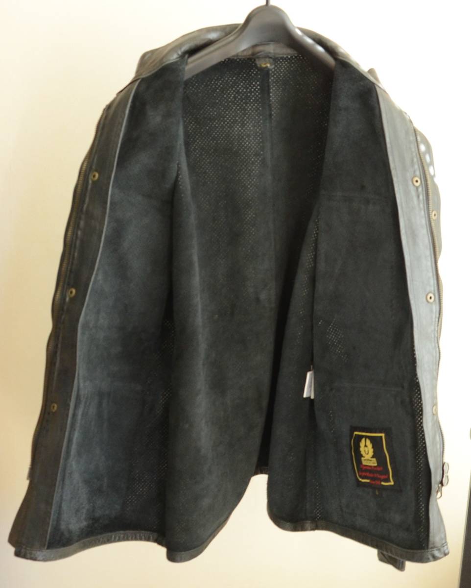 BELSTAFF ベルスタッフ トライアルマスター 黒レザー オールレザー size L_画像7