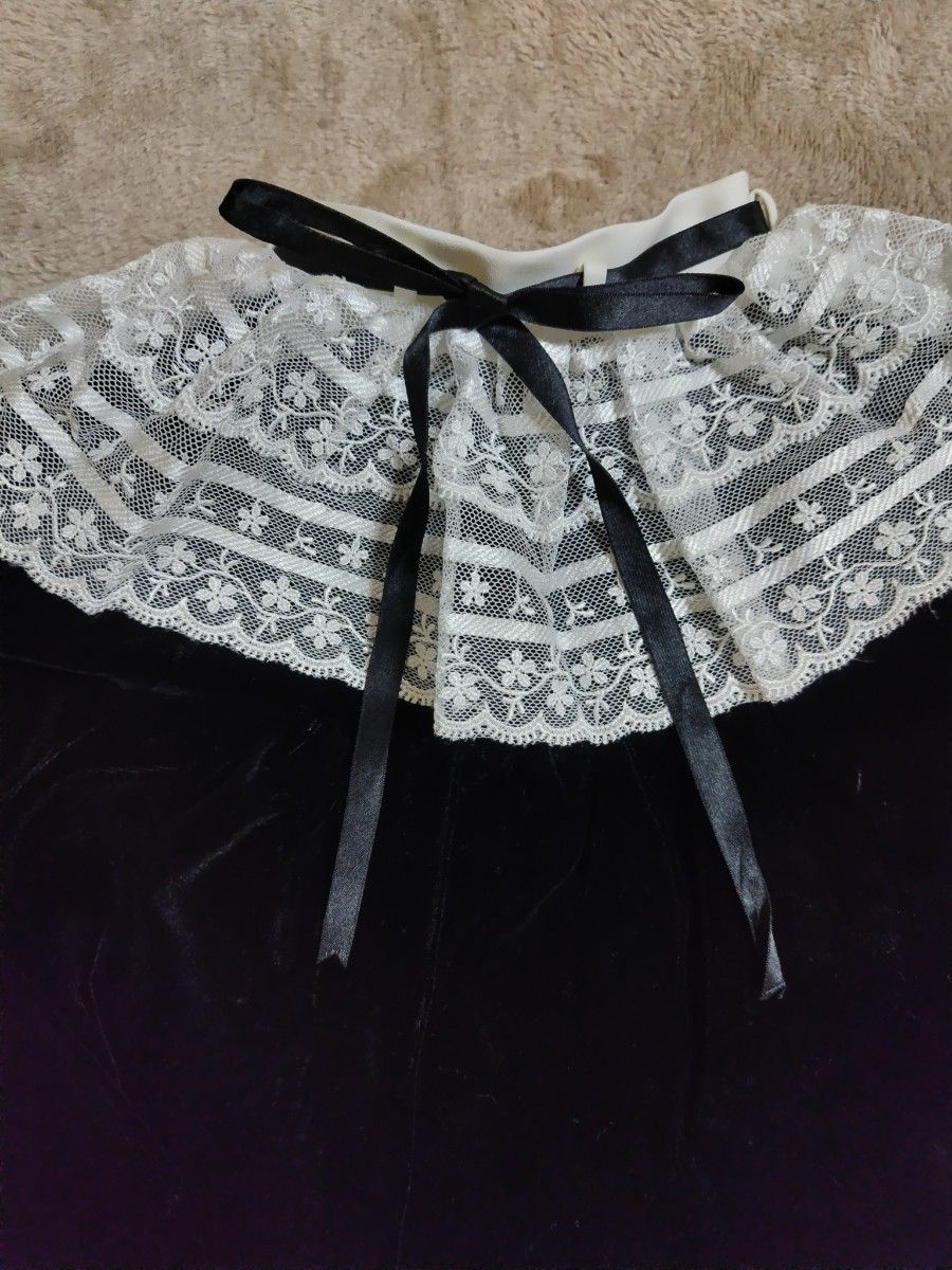女児 フォーマルドレス　衿付き　105 サイズ　ベロア