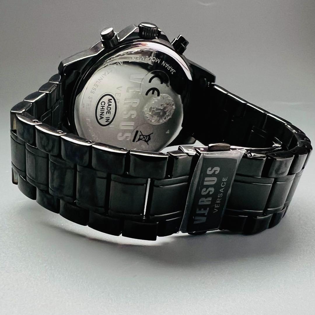 ヴェルサス ヴェルサーチ 腕時計 ベルサーチ 新品 メンズ ブラック ケース直径45mm クォーツ クロノグラフ 高級ブランド 電池式 おしゃれ