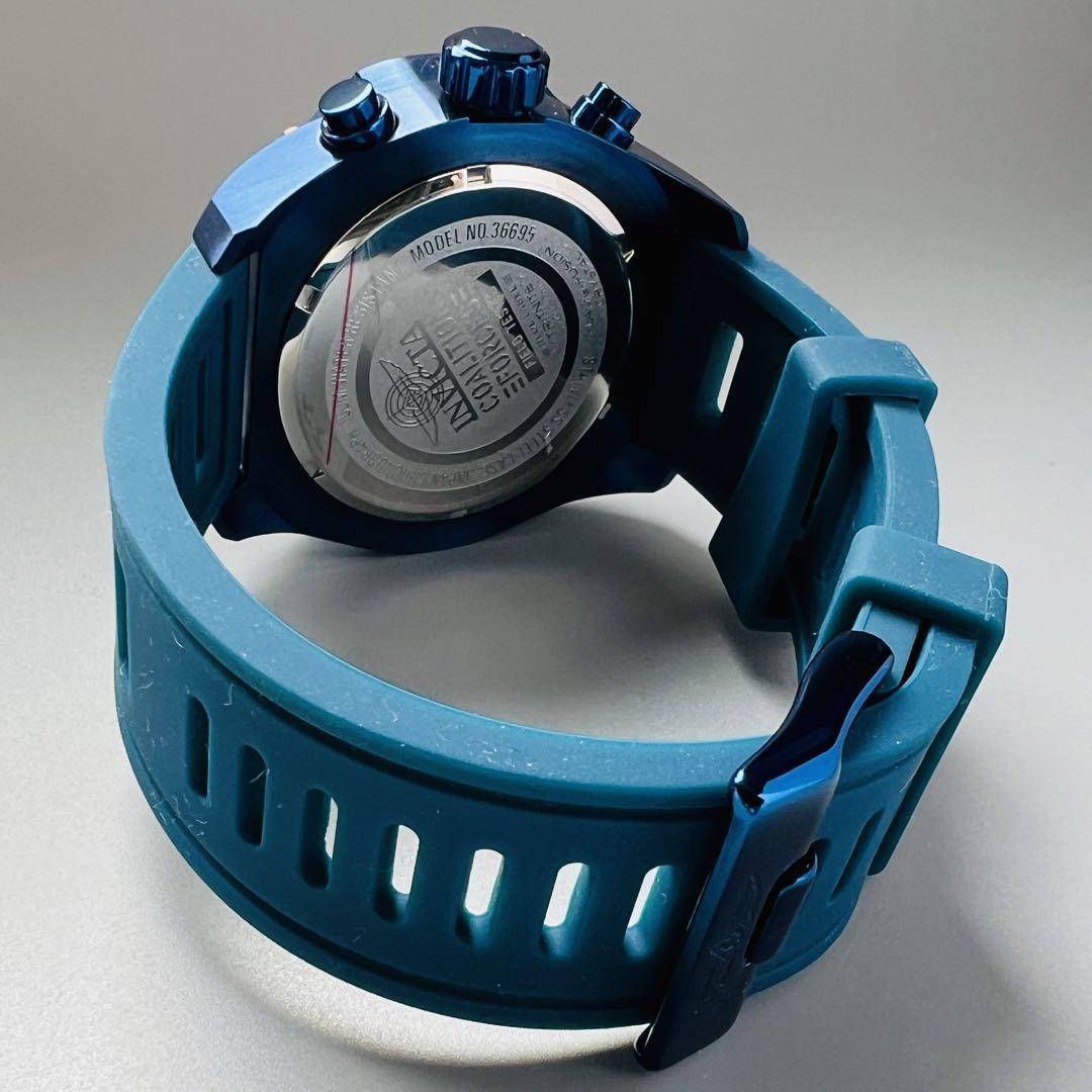 INVICTA インビクタ 腕時計 メンズ ブルー 新品 クォーツ 電池式 クロノグラフ 青 ブランド 専用ケース付属 重量感 ラバーバンド