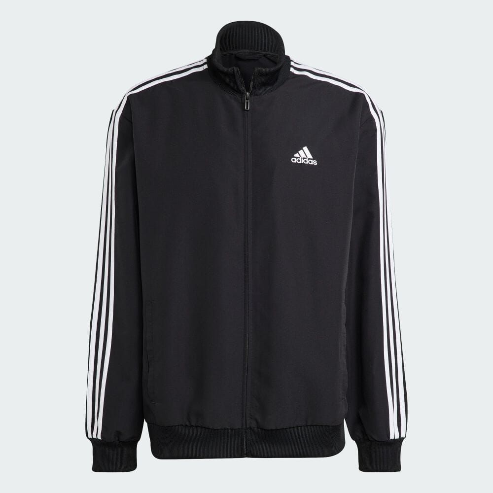 ★アディダス ADIDAS 新品 メンズ スリーストライプス ウーブントラック スーツ 上下セット 黒赤 XLサイズ[SETIJ6060-XL] 五 参★QWER_画像5