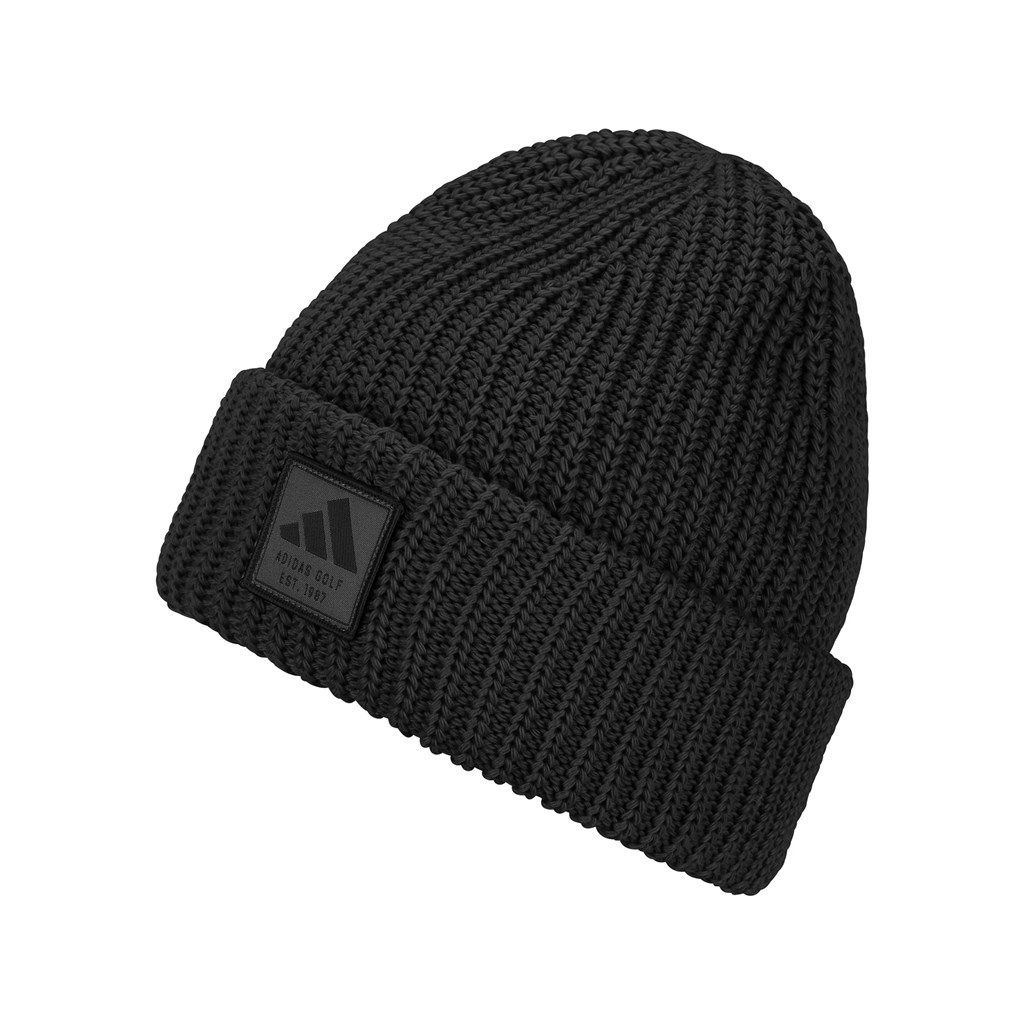 ●送料390円可能商品 アディダス ゴルフ adidas GOLF 新品 メンズ DOUBLE CUFF ビーニー ニット帽 キャップ 帽子 黒[HY6025-5760] 七★QWER_画像1