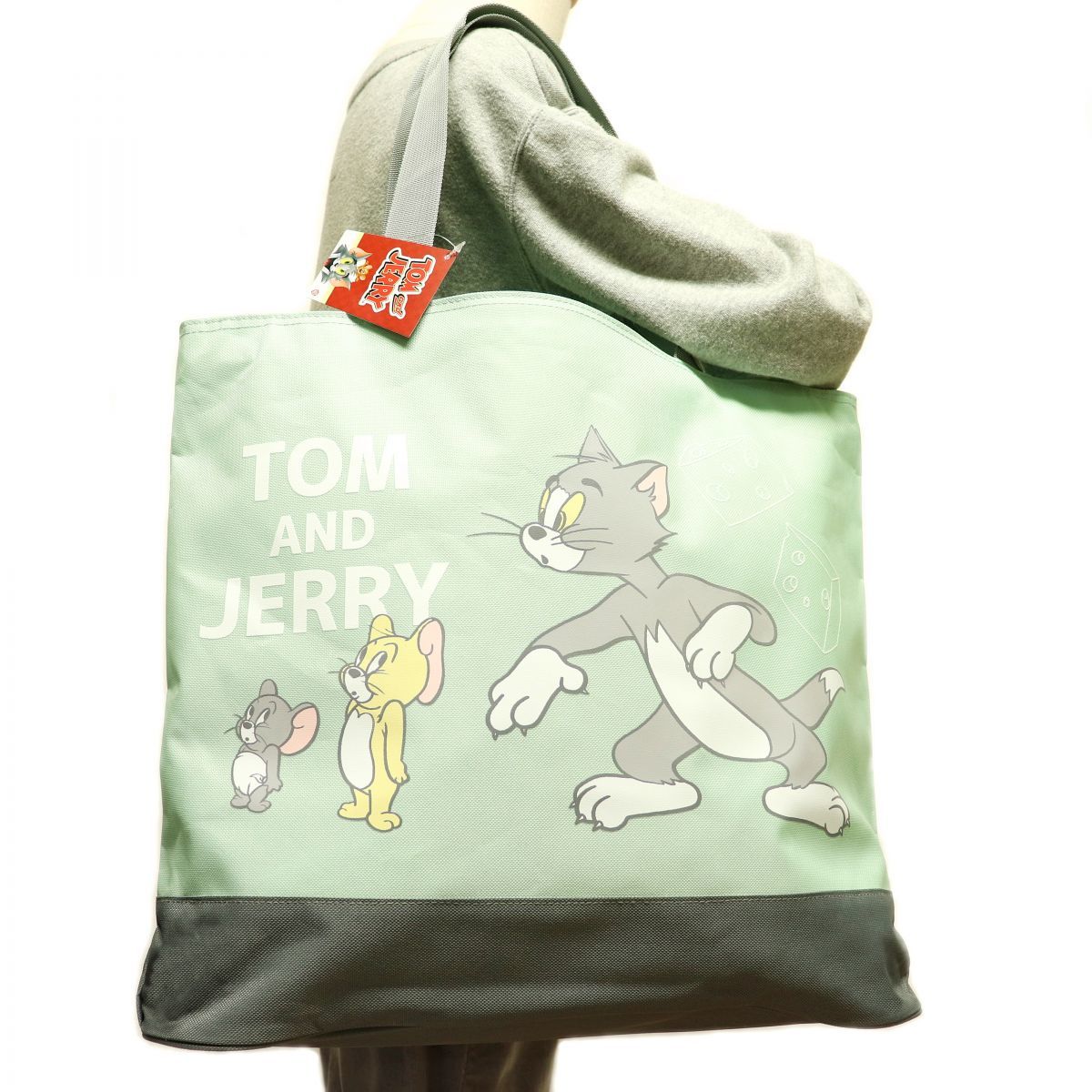 ★トムとジェリー Tom&Jerry 新品 便利 大きい ビッグサイズ カジュアル トートバッグ BAG かばん 鞄 [23032022YY-MRN] 一 六★QWER★_画像1