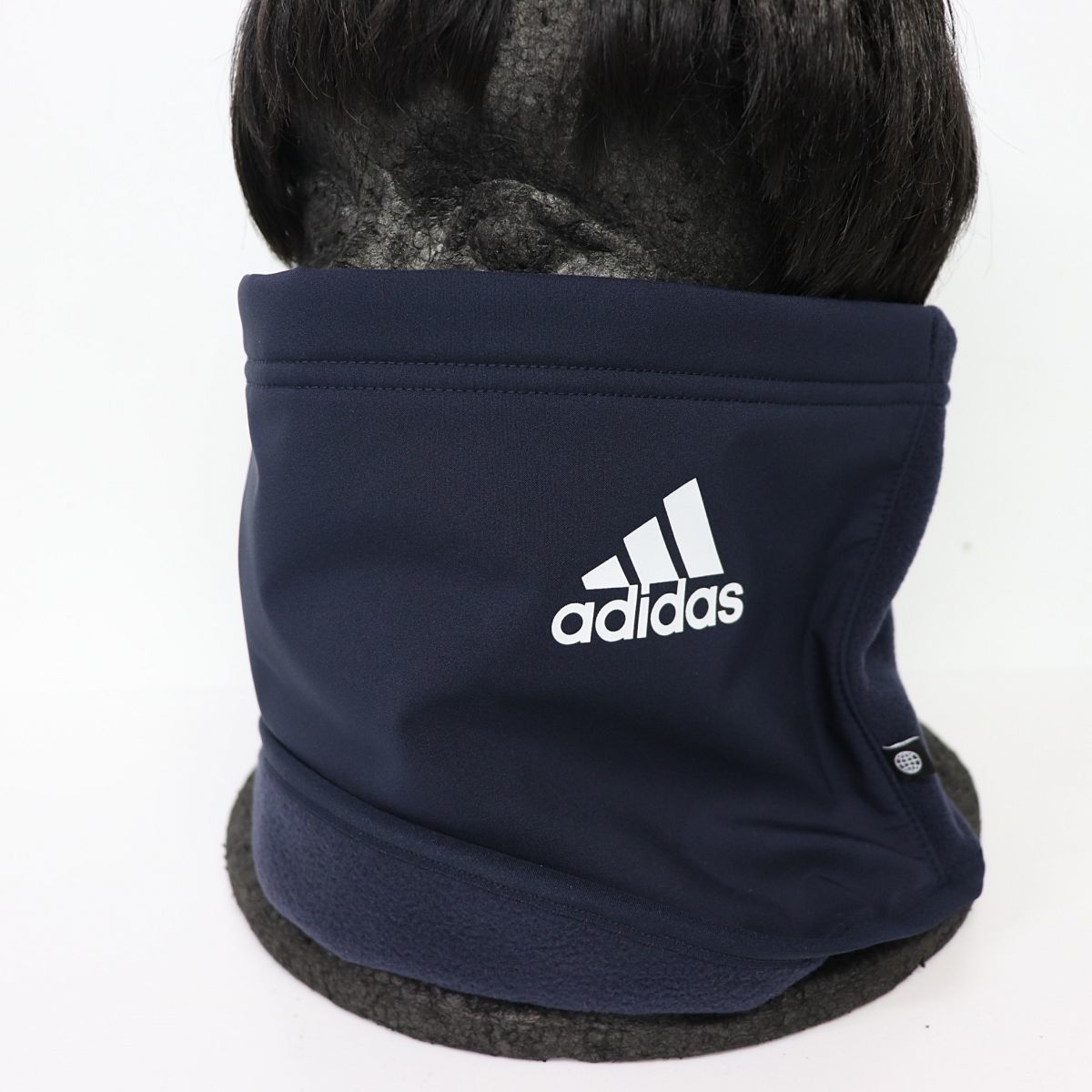 ★アディダス adidas 新品 防寒 保温 暖かい 防風 ベーシック シンプル フリース ネックウォーマー マフラー 紺 [HI35281N] WEA★QWER★_画像1