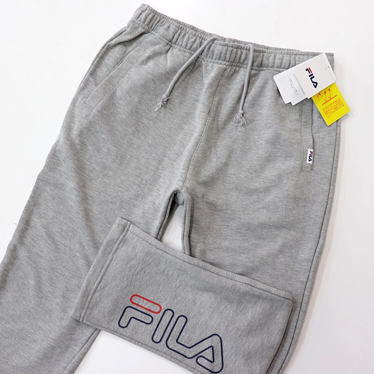 ★フィラ FILA 新品 メンズ UVカット ロゴ入り カジュアル スウェット ロング パンツ 灰 XLサイズ [440349G-MGY-LL] 一 四 参★QWER★_画像1