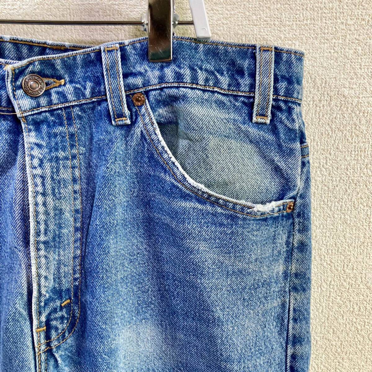 【made in USA】希少なショートレングス！Levi's リーバイス 505 ヒゲ 色落ち良 W34L30(実寸W34L30) 1995年 米国製 USA製 501 デニムパンツ_画像3