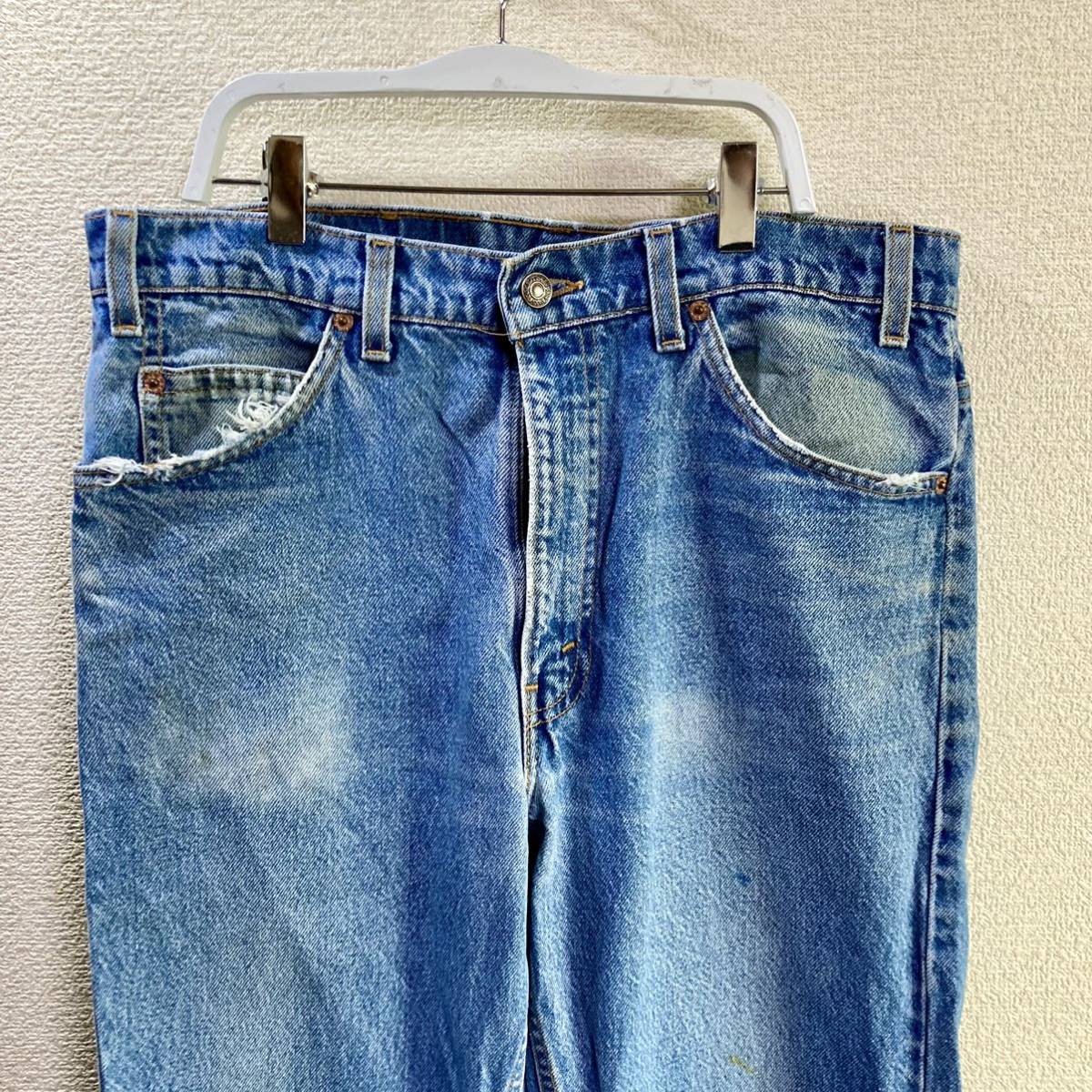 【made in USA】希少なショートレングス！Levi's リーバイス 505 ヒゲ 色落ち良 W34L30(実寸W34L30) 1995年 米国製 USA製 501 デニムパンツ_画像5