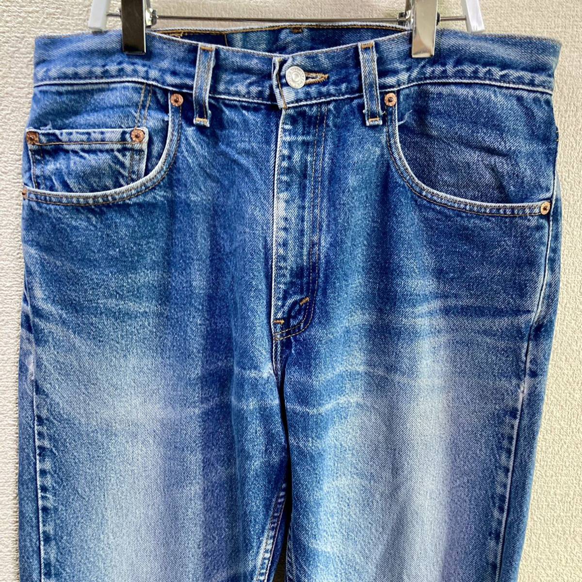 【made in USA】Levi's リーバイス 505 ヒゲ 色落ち抜群 W32L32実寸W32L32 2002年製 米国製 USA製最終モデル 古着 デニムパンツ 501 90s_画像3