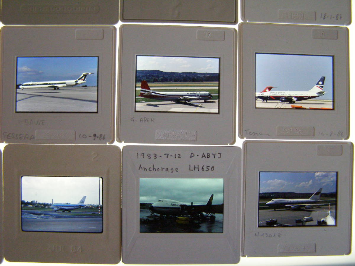 (1f401)506 写真 古写真 飛行機 飛行機写真 旅客機 民間機 海外 フランス航空 他 フィルム ポジ まとめて 20コマ リバーサル スライド_画像5