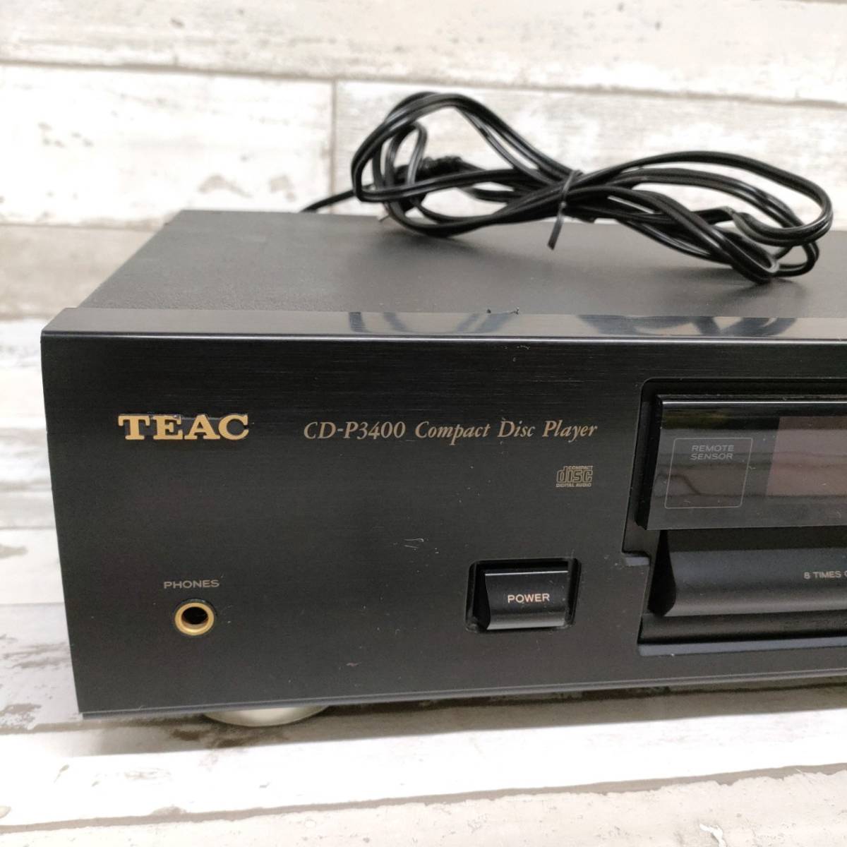 TEAC CD-P3400 Compact Disc Player ティアック CD プレーヤー 黒 動作品_画像2