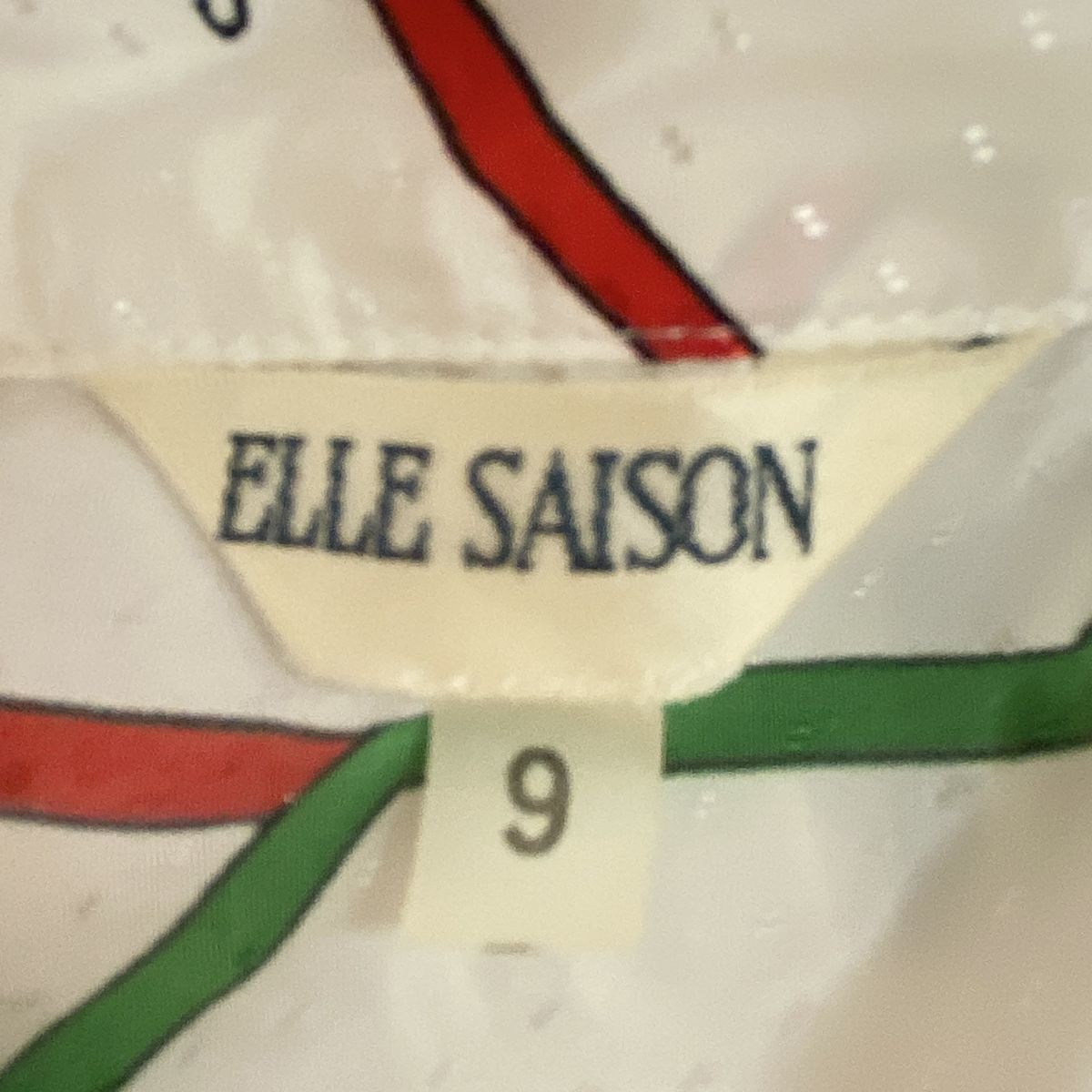 1円 トップス ブラウス ELLE SAISON 白柄 9 単品ネコポス可 発表会 フォーマル イベント 　中古８４５７_画像7