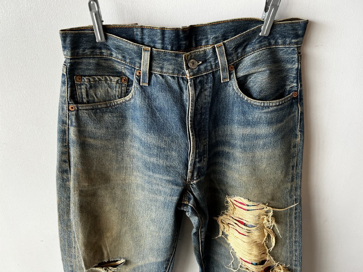 (^w^)b Levis リーバイス 90s ヴィンテージ ビックE BigE 赤耳 555 バレンシア工場 製 USA製 501 ジーンズ ブルー デニム 110周年 W33_画像6