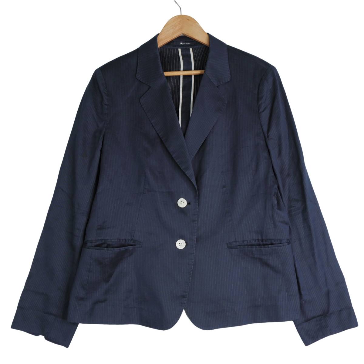 良品 Aquascutum アクアスキュータム コットン シルク ブレザー