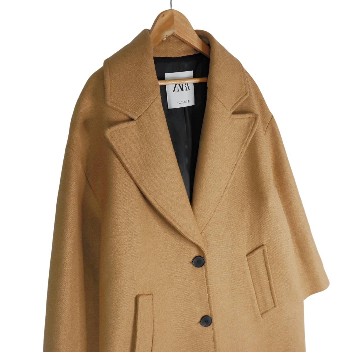 美品 現行タグ ZARA ザラ ウール ロング チェスター コート 美品 現行タグ ZARA ザラ ウール ロング チェスター コート