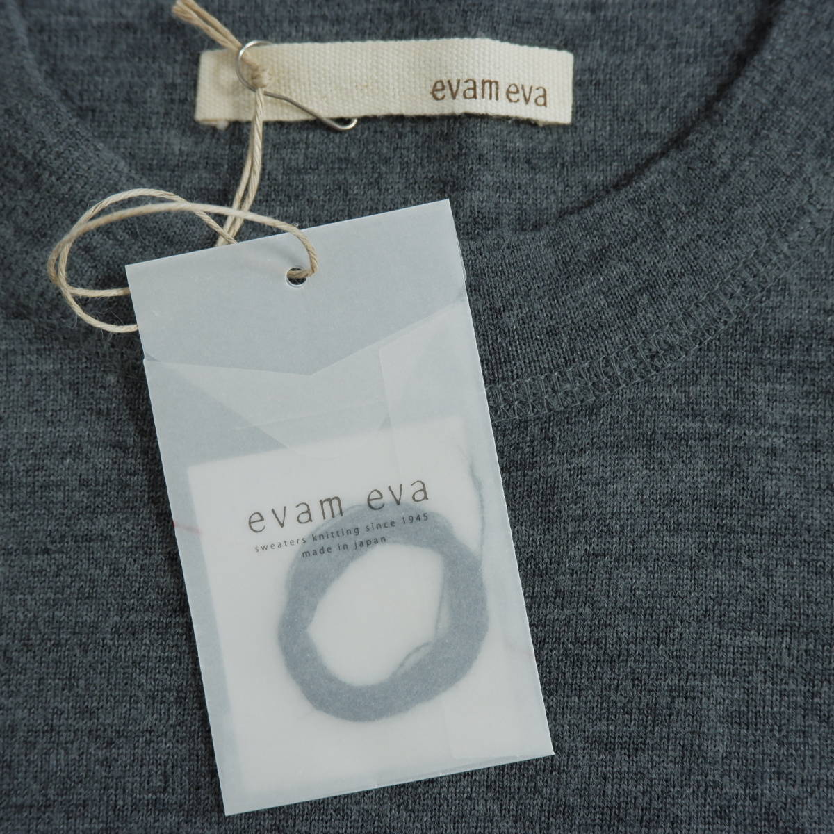 ◆新品 タグ付き◆ evam eva エヴァムエヴァ 長袖 ウール ニット セーター グレー レディース M ◆送料無料◆ 2664A0_画像6