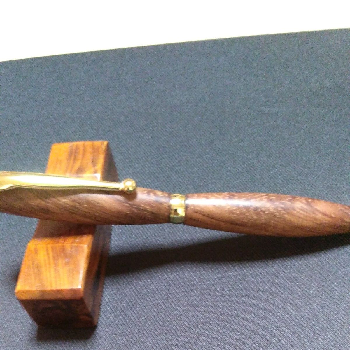 銘木ブビンガ　上杢　 ハンドメイド木製ボールペン