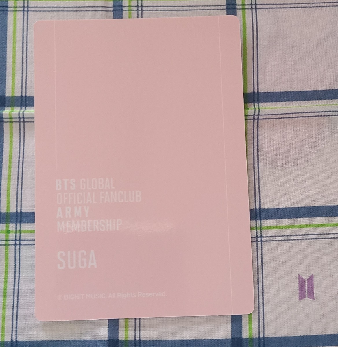 BTS 防弾少年団 FC公式 ARMY MEMBERSHIP KIT 付属品 フォトカード トレカ SUGA ユンギ ミンユンギ_画像2