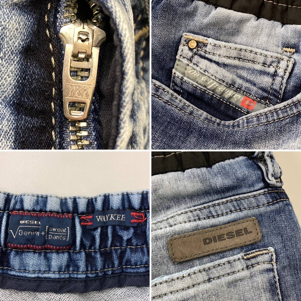 DIESEL Jogg Jeans WAYKEE スウェットデニムパンツ イタリア製 メンズ W28 ディーゼル ジョグジーンズ ジョガーパンツ 3110072_画像4