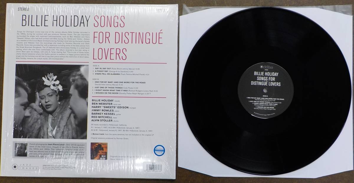 【中古LPレコード】BILLIE HOLIDAY:SONGS FOR DISTINGUE LOVERS【37032】＊EU盤＊シュリンク＊180g重量盤_画像2