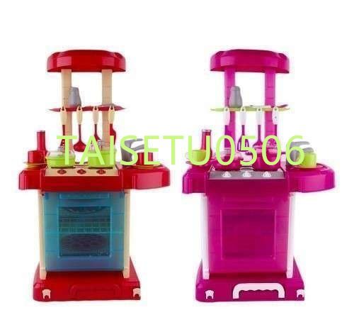  multifunction toy kitchen set intellectual training toy red or pink new goods 