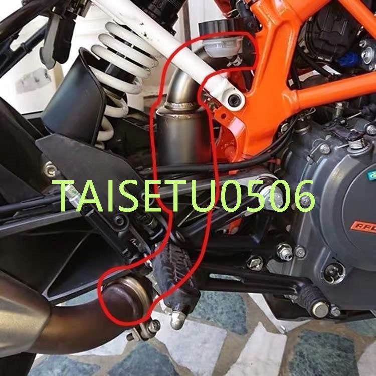 KTM デューク 125 390 250 DUKE RC125 RC390 2017 2018 2019 排気マフラー 中間 ミドルパイプ エキパイ（色：Blue）_画像5