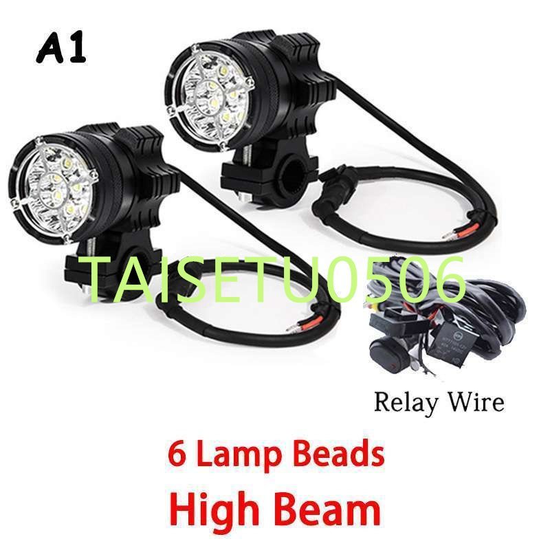 LED MOTO RCYCLE head light 6/9 beads MOTO LED BMW. R1200GS F800 F700GS front bracket MOTO RBIKE cloudiness passing light 