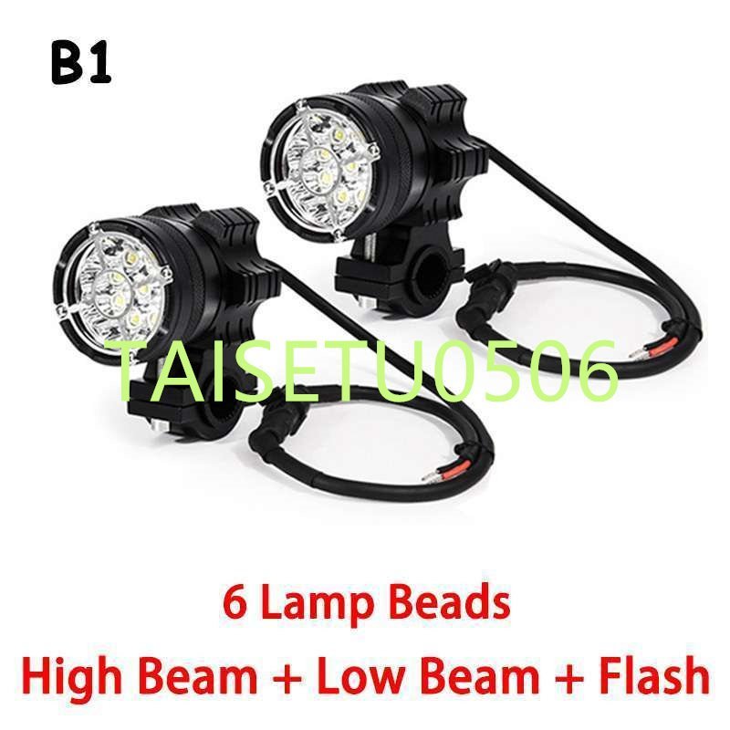 LED MOTO RCYCLE head light 6/9 beads MOTO LED BMW. R1200GS F800 F700GS front bracket MOTO RBIKE cloudiness passing light 