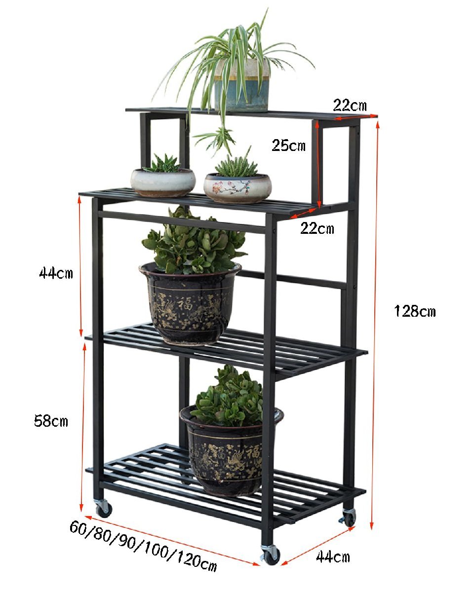  flower stand planter stand stand for flower vase 3/4 step garden rack outdoors interior doesn't rust. easy assembly storage rack 100cm three floor 