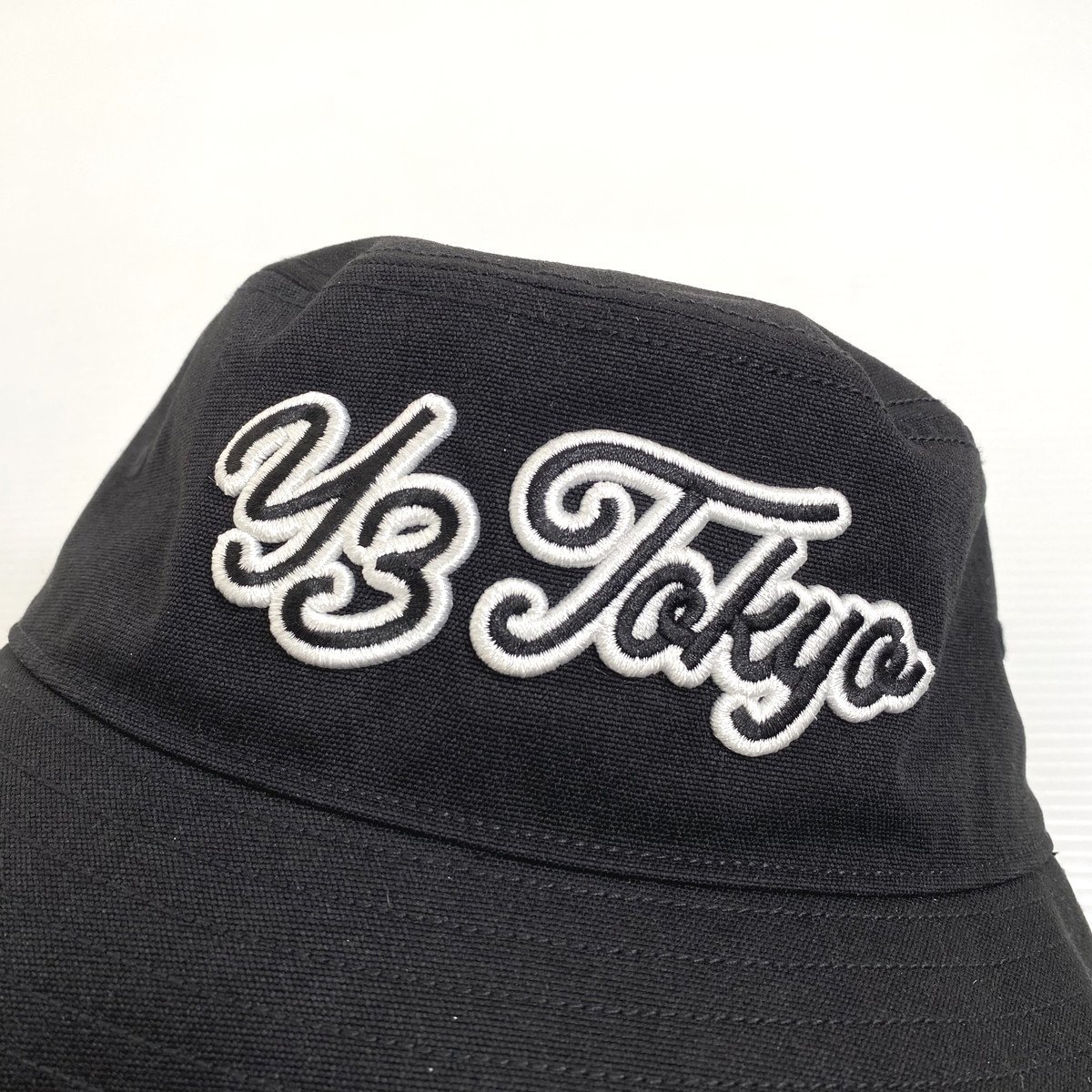 【23AW 未使用品】Y-3 BUCKET HAT バケットハット ブラック 黒 帽子 刺繍 TOKYO ワイスリー アディダス ヨウジヤマモトの画像4