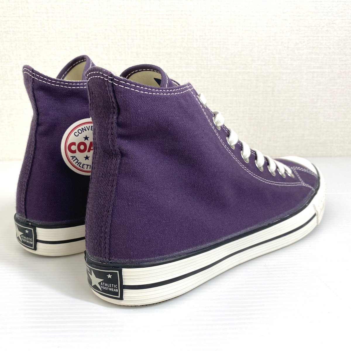 【27.5cm 未使用品】CONVERSE ADDICT コンバース アディクト COACH CANVAS HI コーチ キャンバス ハイ 紫 パープル ハイカットスニーカー_画像2