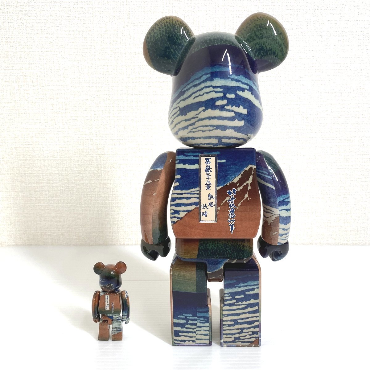 【新品】BE@RBRICK × 葛飾北斎 冨嶽三十六景 凱風快晴 100％ 400％ 2体セット レッド 赤富士 ベアブリック MEDICOM TOY EXHIBITION 22の画像3