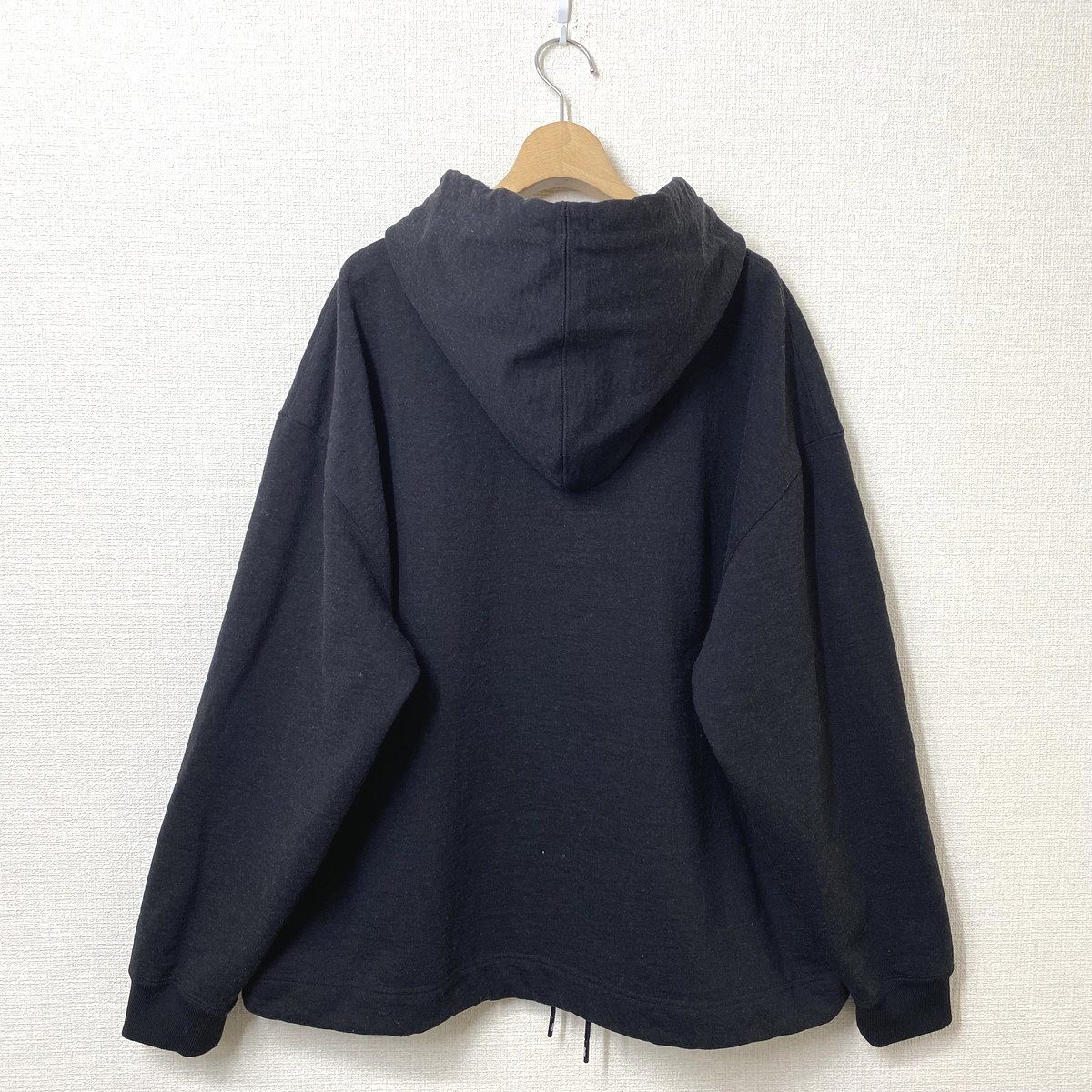 NEIGHBORHOOD ネイバーフッド NYCO 逆ロゴ パーカー NC-HOODED LS ビッグシルエット M ブラック 黒 ロゴ プルオーバー 反転 リバース_画像2