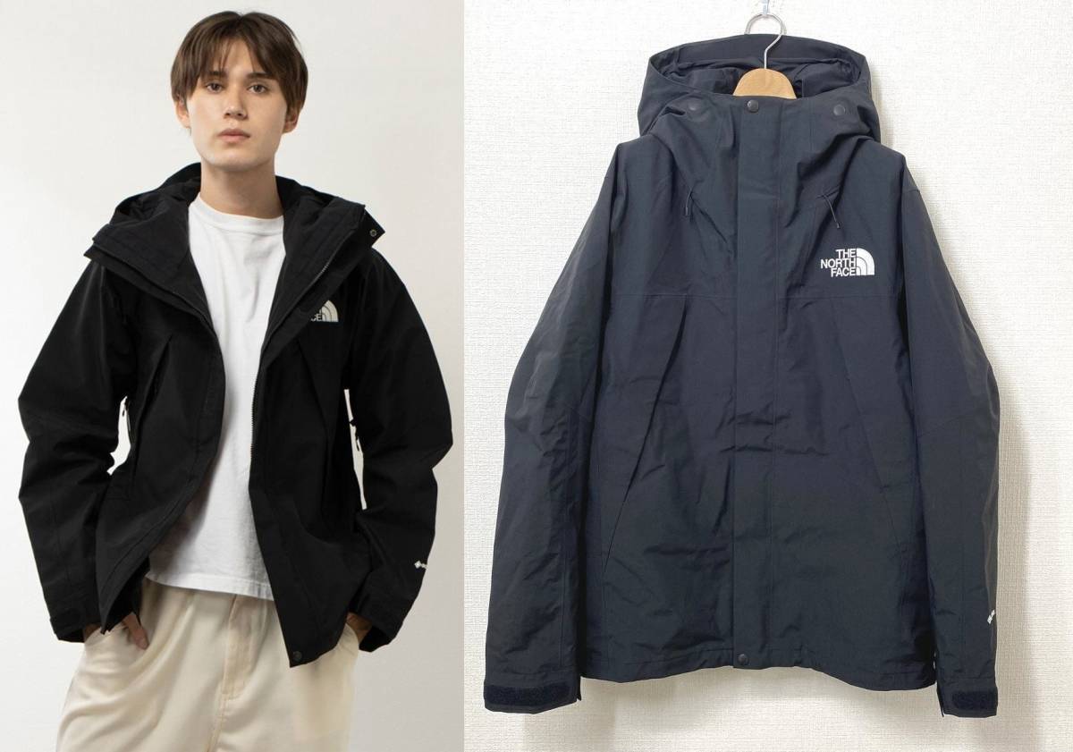 【メンズ XL】THE NORTH FACE ノースフェイス 防水 Mountain Jacket マウンテンジャケット ブラック 黒 マウンテンパーカー GORE-TEX_画像1