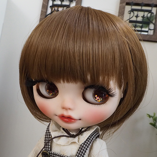 ネオブライス ウィッグ おかっぱボブ マロンブラウン 10インチ/ドール Blythe Pulip プーリップの画像5