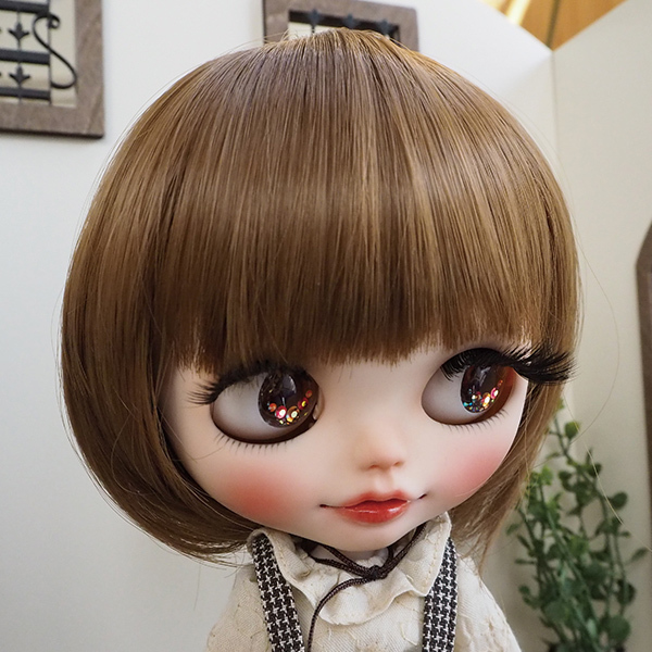 ネオブライス ウィッグ おかっぱボブ マロンブラウン 10インチ/ドール Blythe Pulip プーリップの画像1