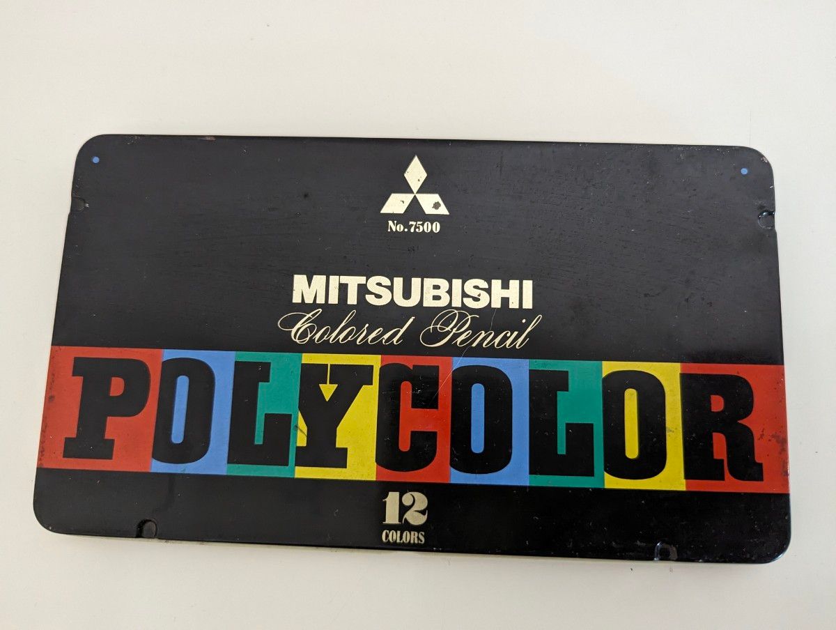 【中古】水彩色鉛筆 色鉛筆 クーピー★良品 三菱鉛筆　POLYCOLOR サクラクーピーペンシル12 まとめ売り★即発送