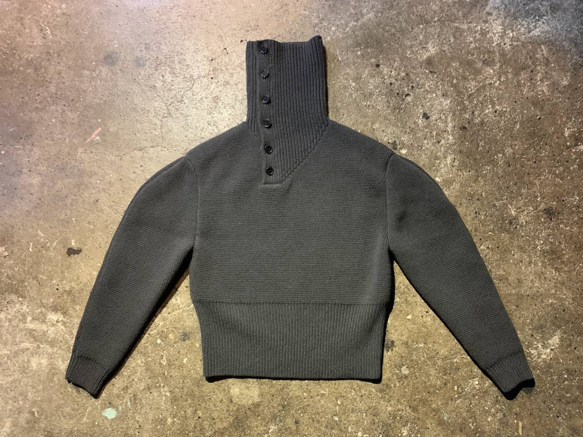 BOTTEGA VENETA BUTTONED TURTLE NECK DOUBLE FACE SHETLAND WOOL JUMPER 676747 ボッテガヴェネタ タートルネックニット ボタン_画像3