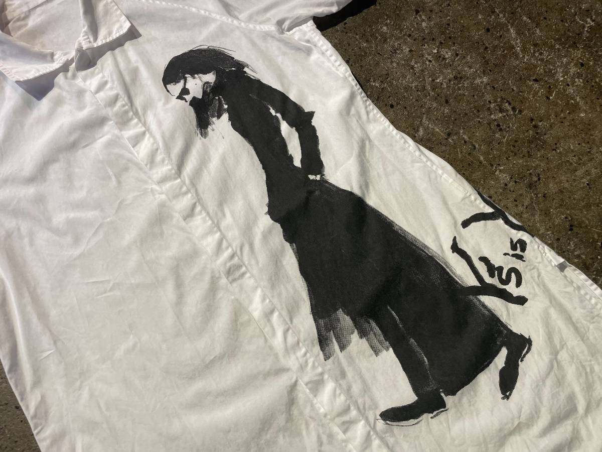 Y's ワイズ 22ss 2022ss show case Y's is Y's ロング 半袖シャツ ガールズイラスト Yohji Yamamoto ヨウジヤマモト 2_画像2