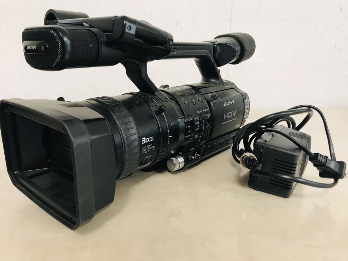 SONY ソニー HVR-Z1J 業務用ビデオカメラ HDVカムコーダー バッテリー付 撮影OK 現状品 A83A _画像1