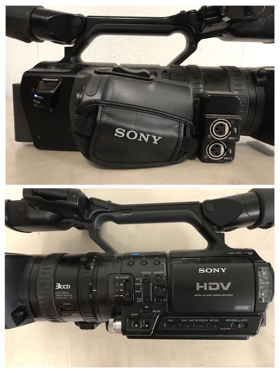 SONY ソニー HVR-Z1J 業務用ビデオカメラ HDVカムコーダー バッテリー付 撮影OK 現状品 A83A _画像8
