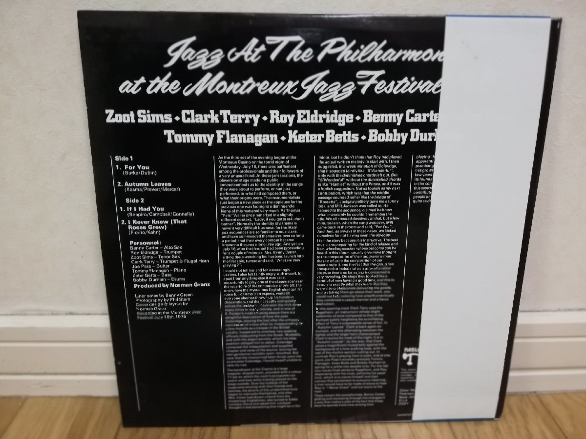 ■レコード 5000円以上で送料無料!!JATPアット モントゥルー'75 Jazz at the Philharmonic JAZZ/ジャズ 1LP12fk_画像2