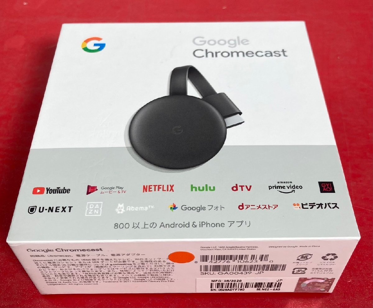 1円～ Google Chromecast クロームキャスト GA00439-JP チャコール