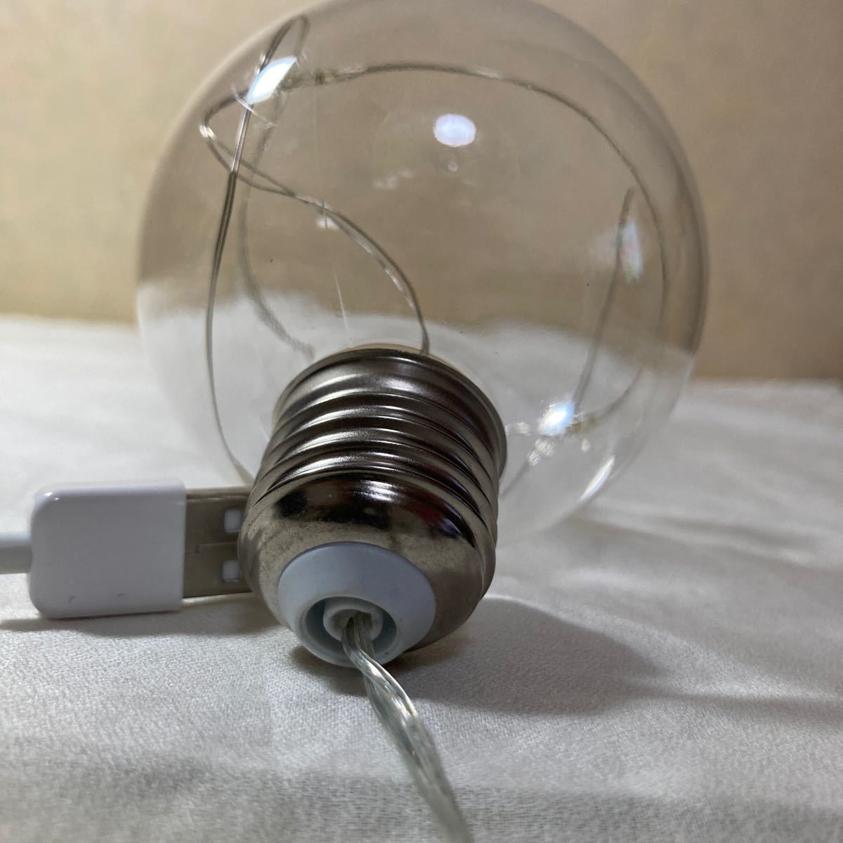 7個 USB 電球 ライト フィラメント型 エジソン電球 照明 省エネ イルミネーション 電球型 USBライト 可愛い インテリア 沢山 おしゃれ PC_画像6