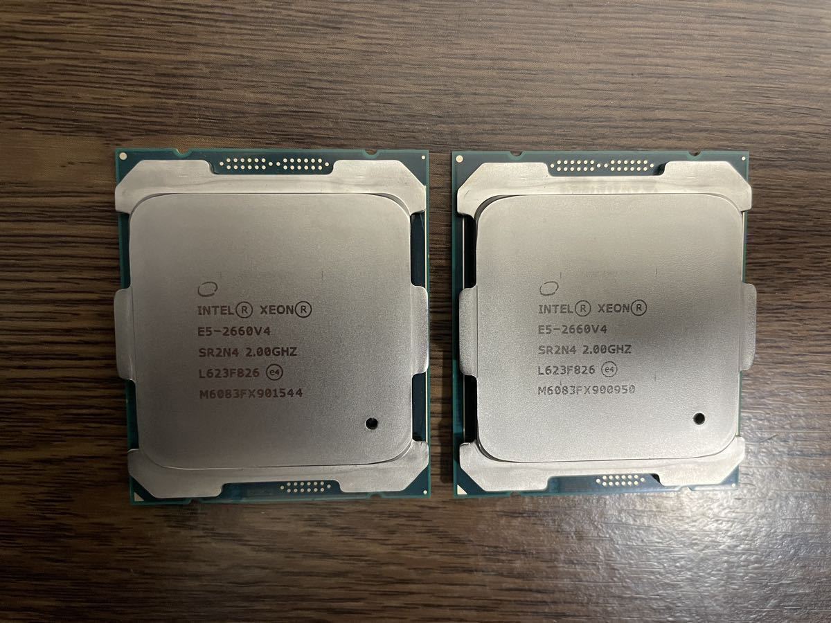 Intel Xeon E5-2660 v4 SR2N4 14コア 2GHz LGA2011-3 動作品2個セット_画像1
