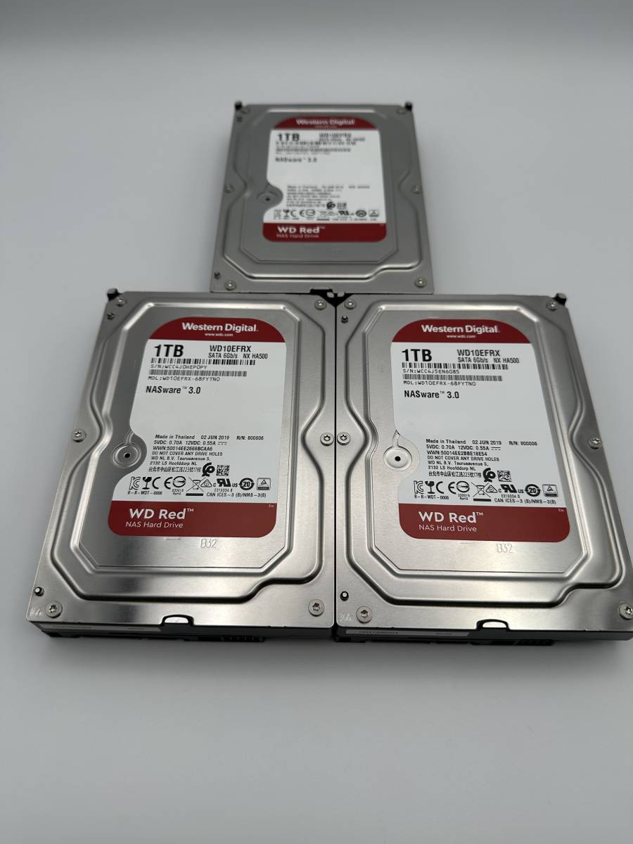 WD 1TB×3台セット　NAS Hard Drive WD RED_画像1