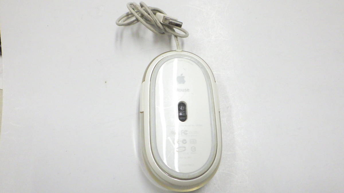 新入荷　Apple 純正USB マウス　M5769 ホワイト　光学式　中古動作品①_画像2