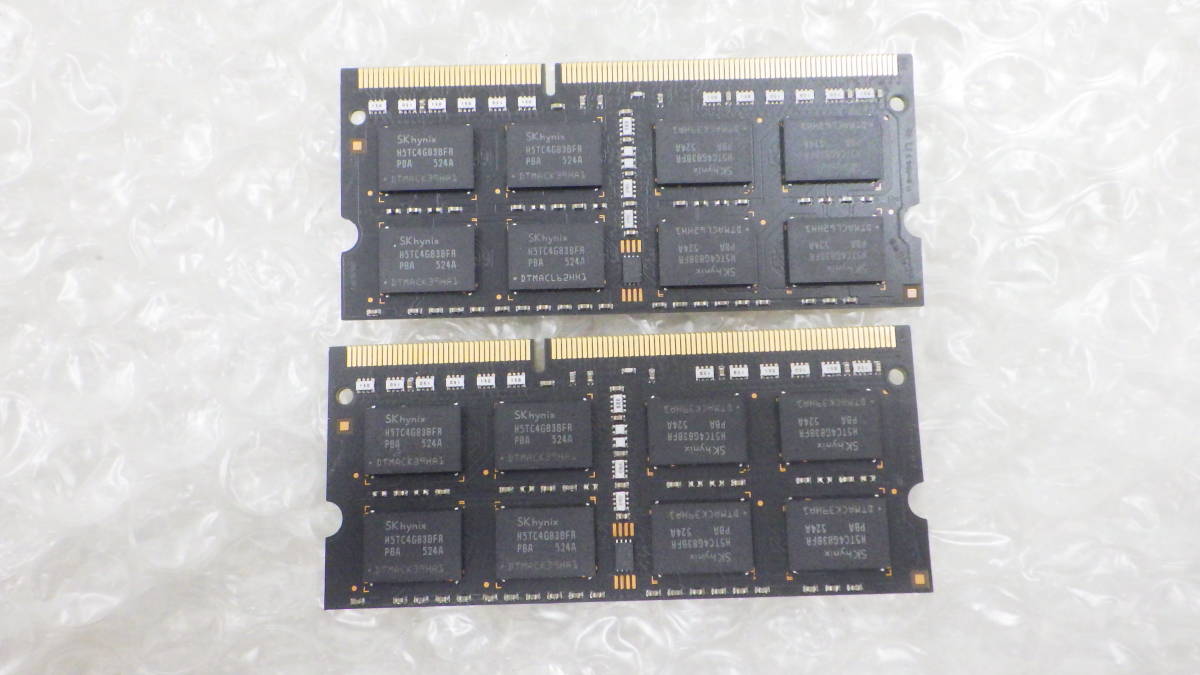 SK hynix　APPLE　iMAC ノートPCなど用　純正メモリ　PC3L-12800S　DDR3 8GB ２枚セット 計16GB　中古動作品　_画像2