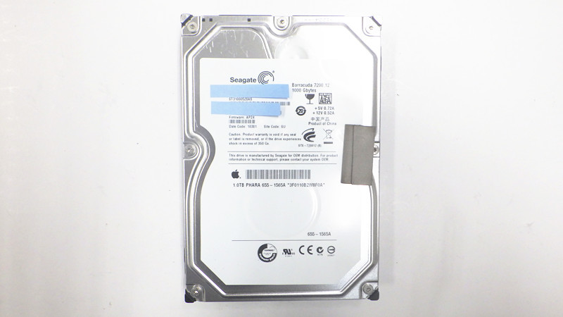 新入荷　APPLE　Seagate　純正3.5インチHDD　ハードディスク　ST31000528AS　1TB　SATA　中古動作品_画像1