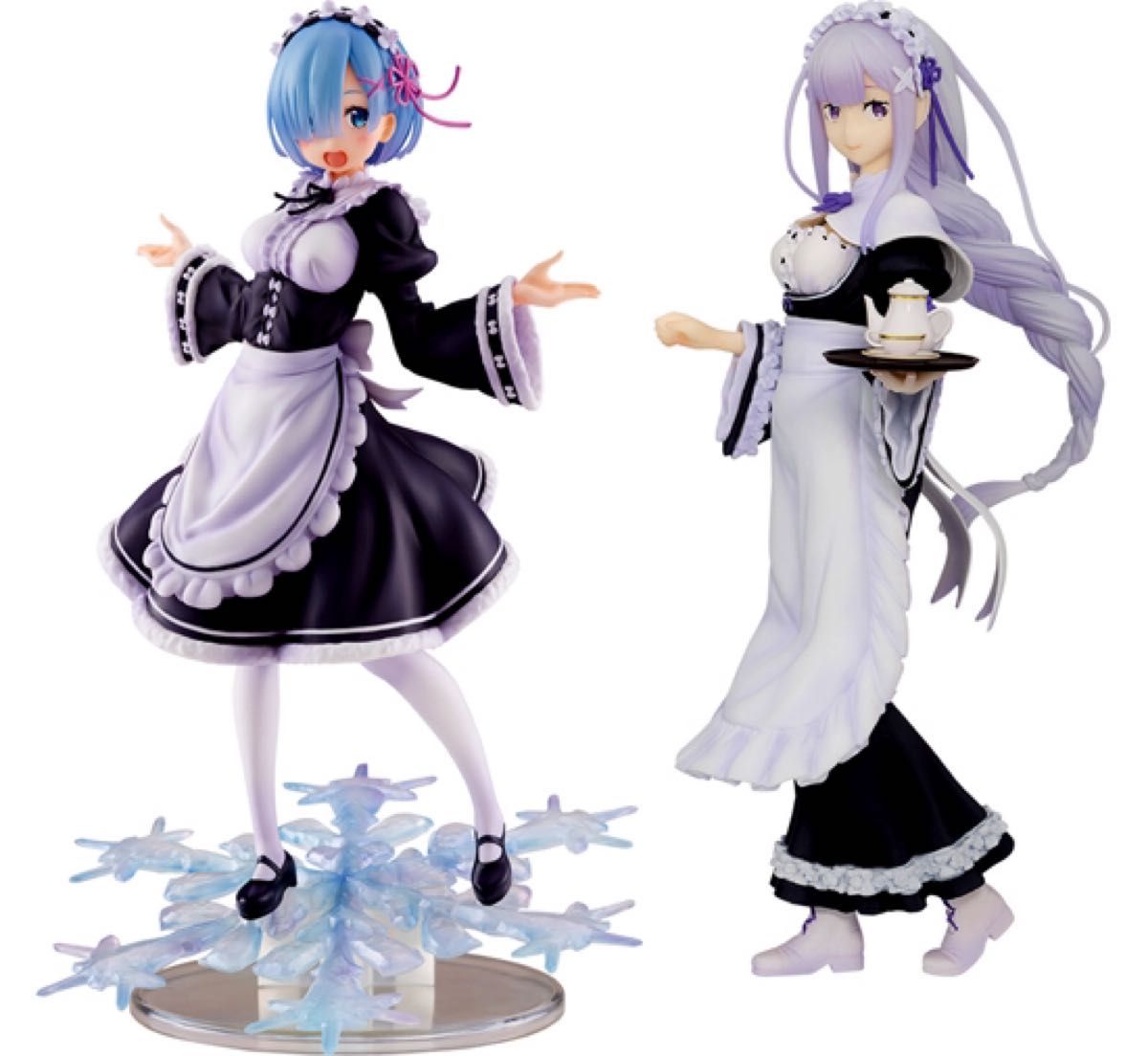 レム & エミリア フィギュア + おまけ 新品未開封 増量可能商品 レム & エミリア フィギュア + おまけ 新品未開封 増量可能商品
