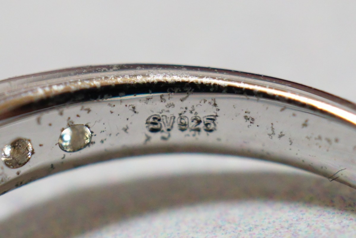1778 天然トパーズ リング 指輪 約11号 ヴィンテージ アクセサリー 925刻印 アンティーク 宝石 カラーストーン 装飾品 ソーティング付き_画像8